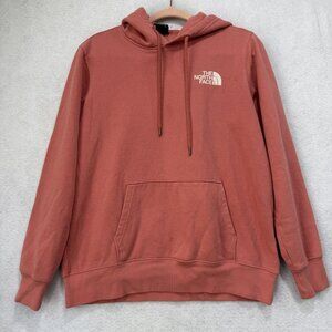 The North Face Hoodie Womens Medium Pink Pullover Logo Hooded Sweatshirt Pockets